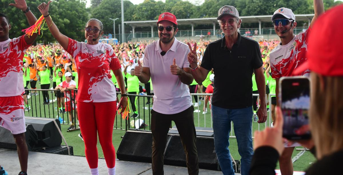 Lleno total en el gran encuentro departamental “Por tu salud, muévete; Atlántico se cuida”