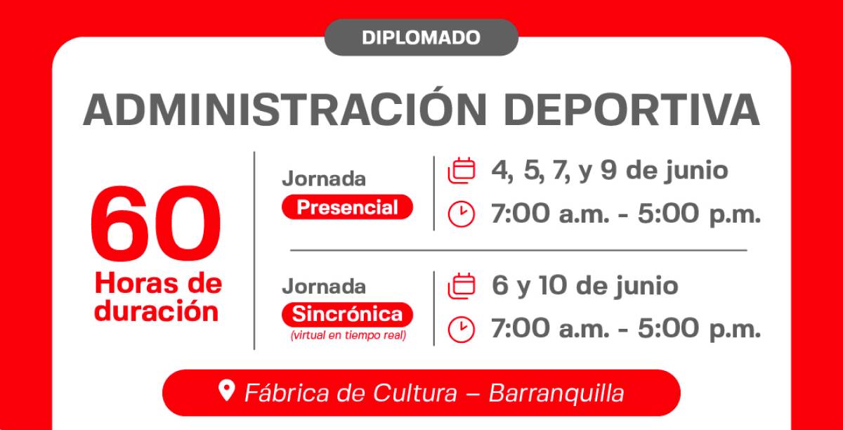 Diplomado en administración deportiva: Fortalece tus competencias y cumple con los requisitos normativos para liderar en el deporte