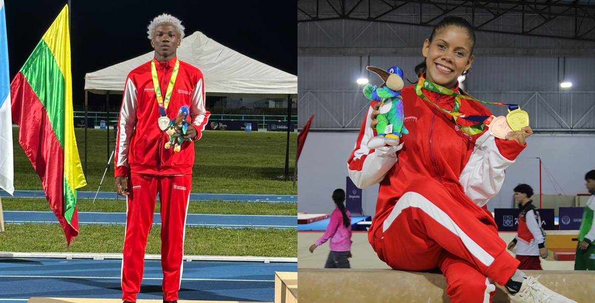 Angueline Miranda en gimnasia y Felipe Marthe en surf se despidieron con medallas de oro para Atlántico en los Juegos Nacionales Juveniles