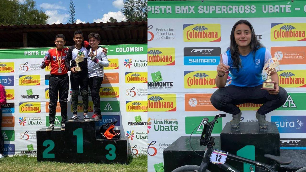¡Sharid Fayad y Wilson García campeones de BMX en Ubaté!